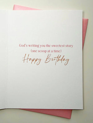 "God Scoops" Ice Cream Birthday Card