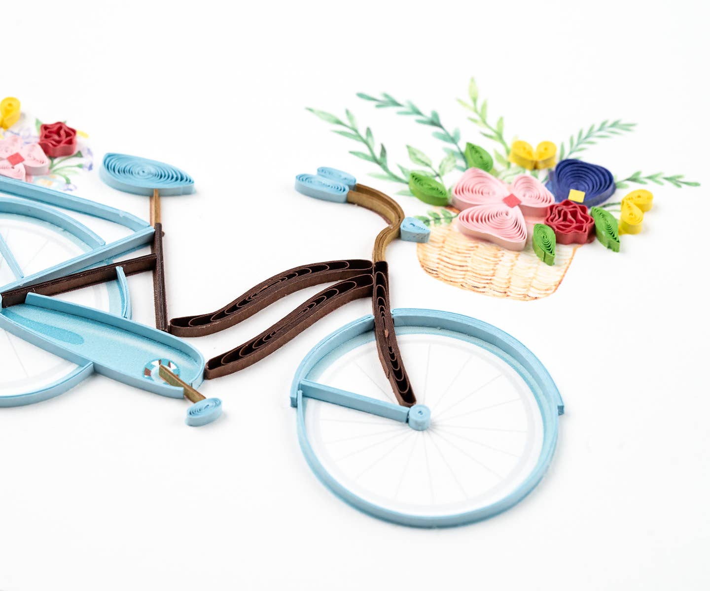 Quilled Bicycle & Flower Basket Card