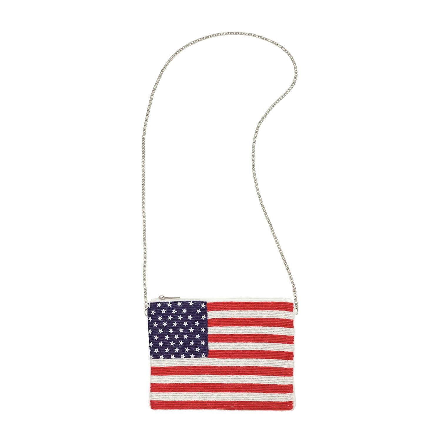 Americana Beaded Clutch