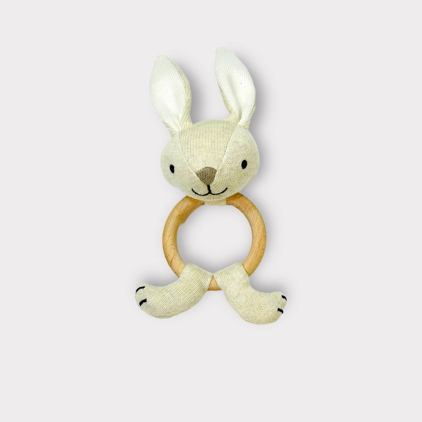 Bunny Organic Wooden Ring Rattle