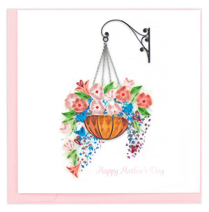 Quilled Flower Basket Mother’s Day Card