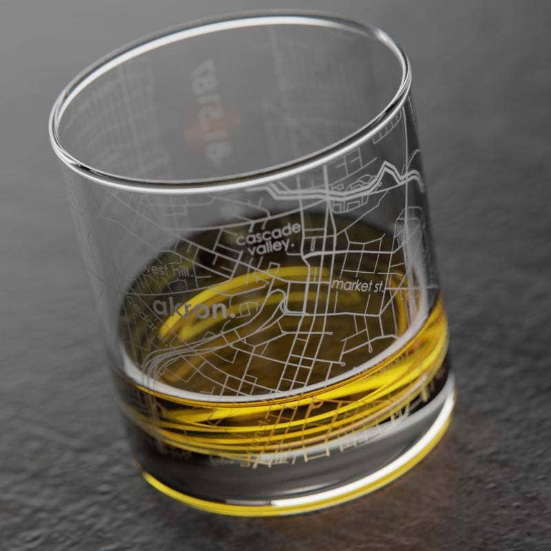 Zelienople Map Rocks Whiskey Glass