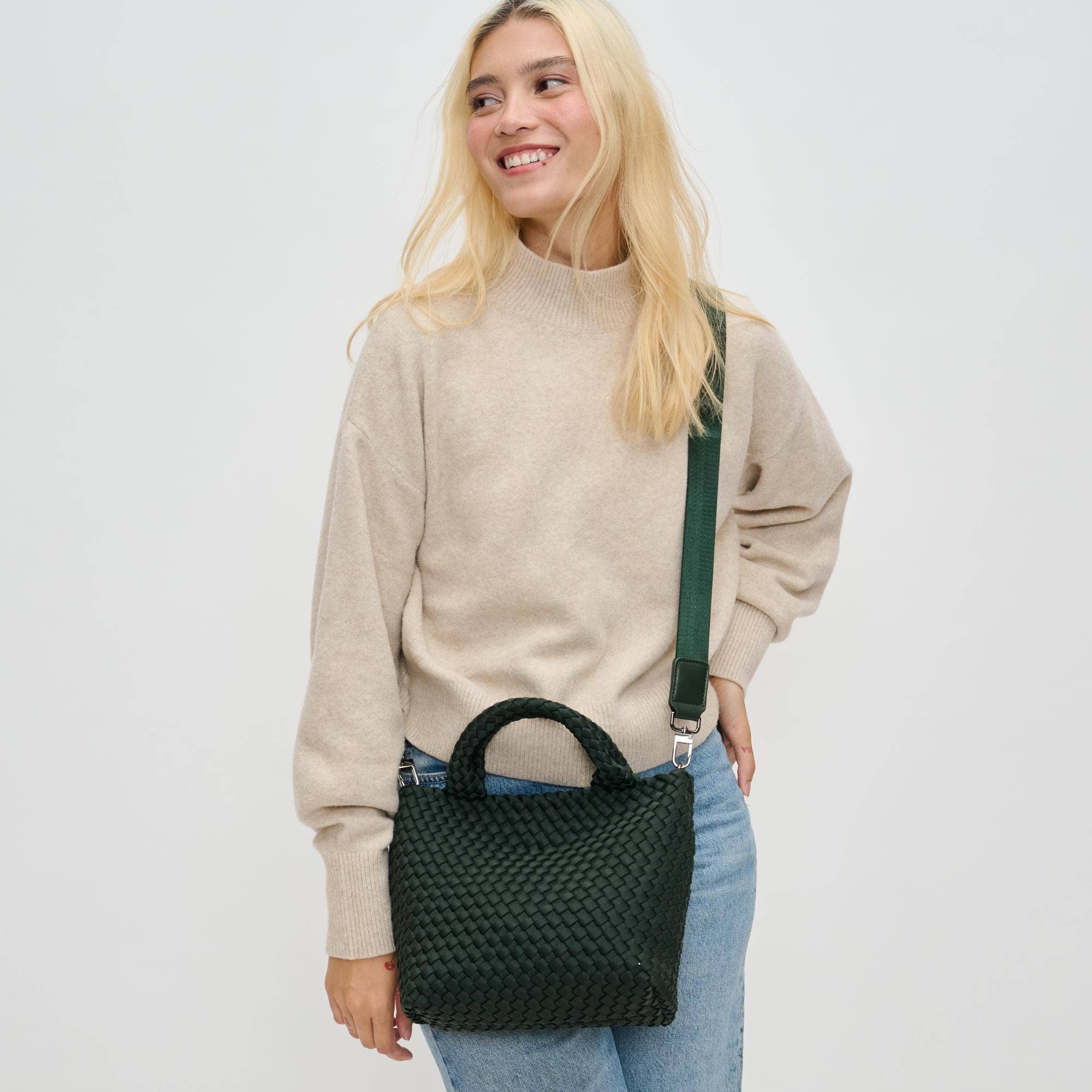 Sky's The Limit - Small Woven Neoprene Crossbody: Wine