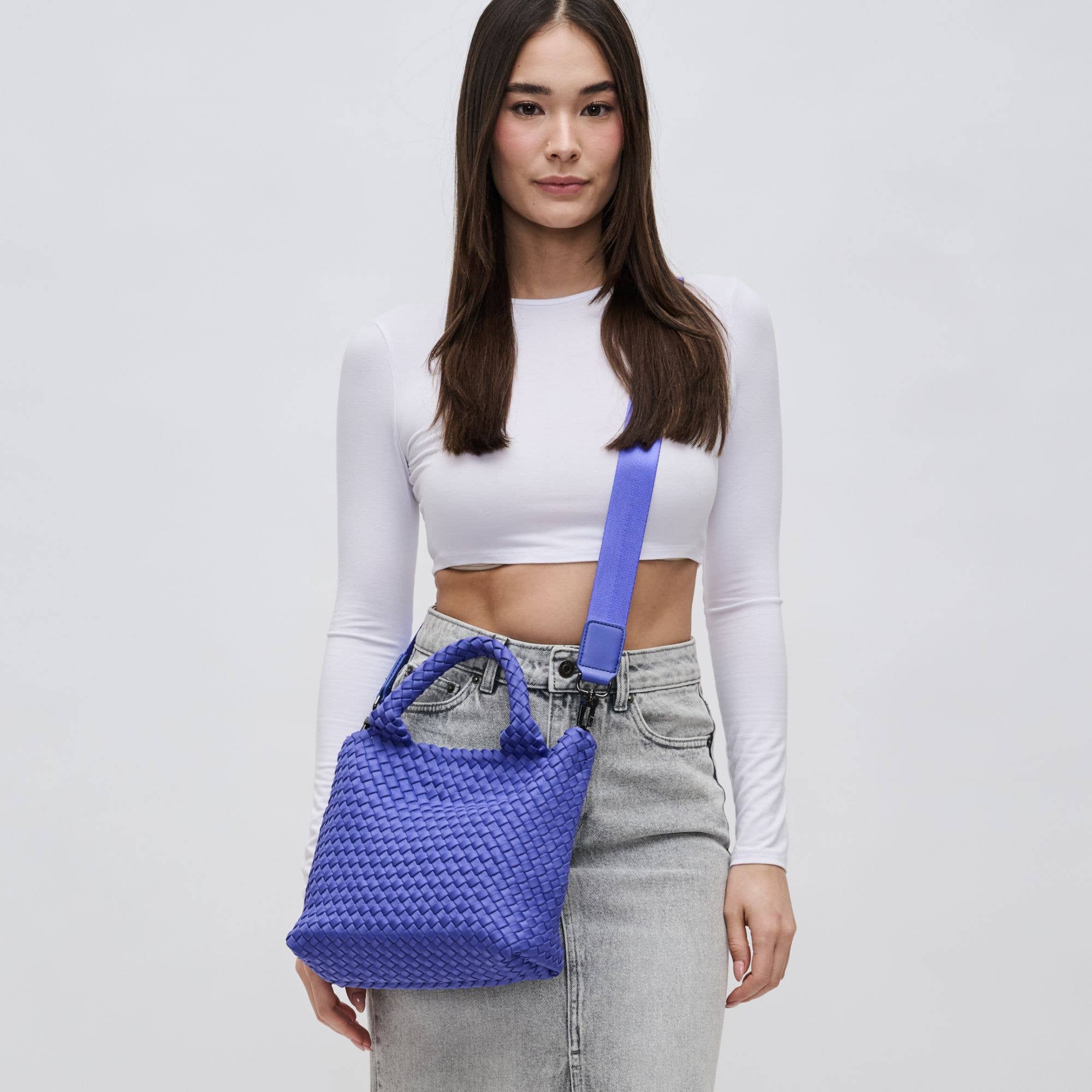 Sky's The Limit - Small Woven Neoprene Crossbody: Wine