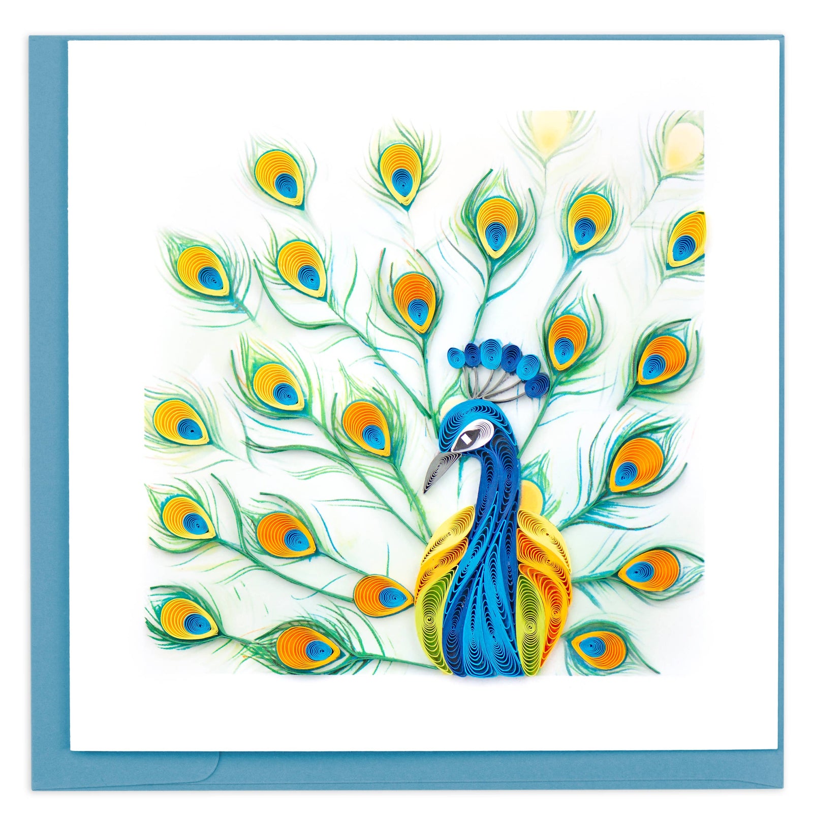 Peacock Feather Display Card
