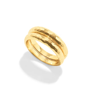 Cleopatra Slice Stacking Ring Set - gold