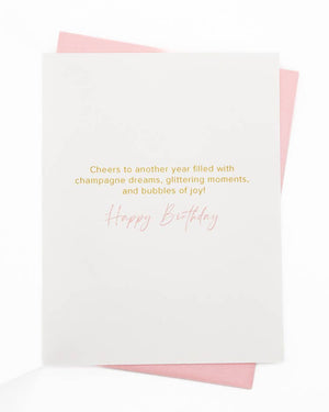 'Bubbly Birthday' Cheers Birthday Card