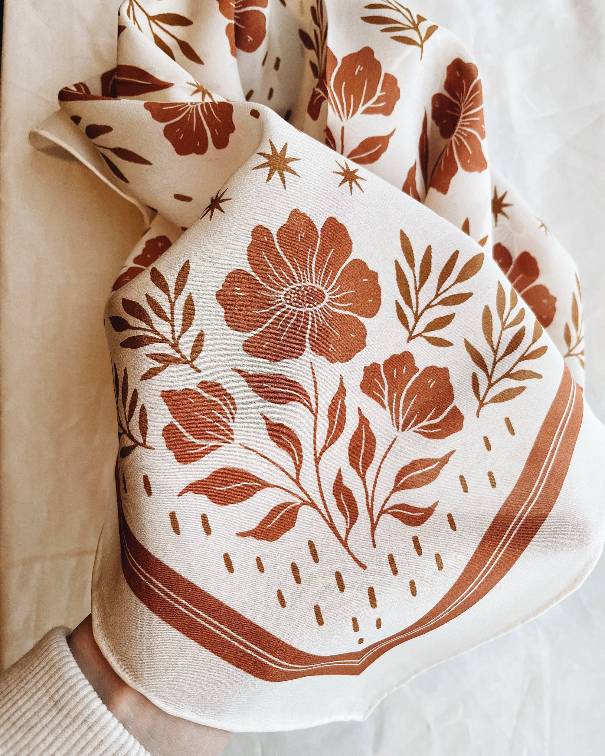 Silk Bandana Scarf - Desert