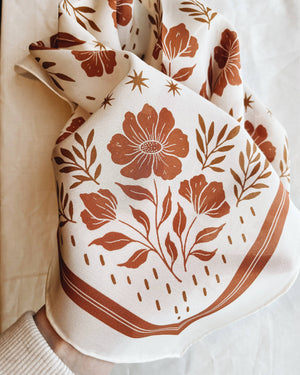 Silk Bandana Scarf - Desert