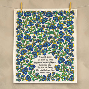 Amazing Grace Hymn Tea Towel