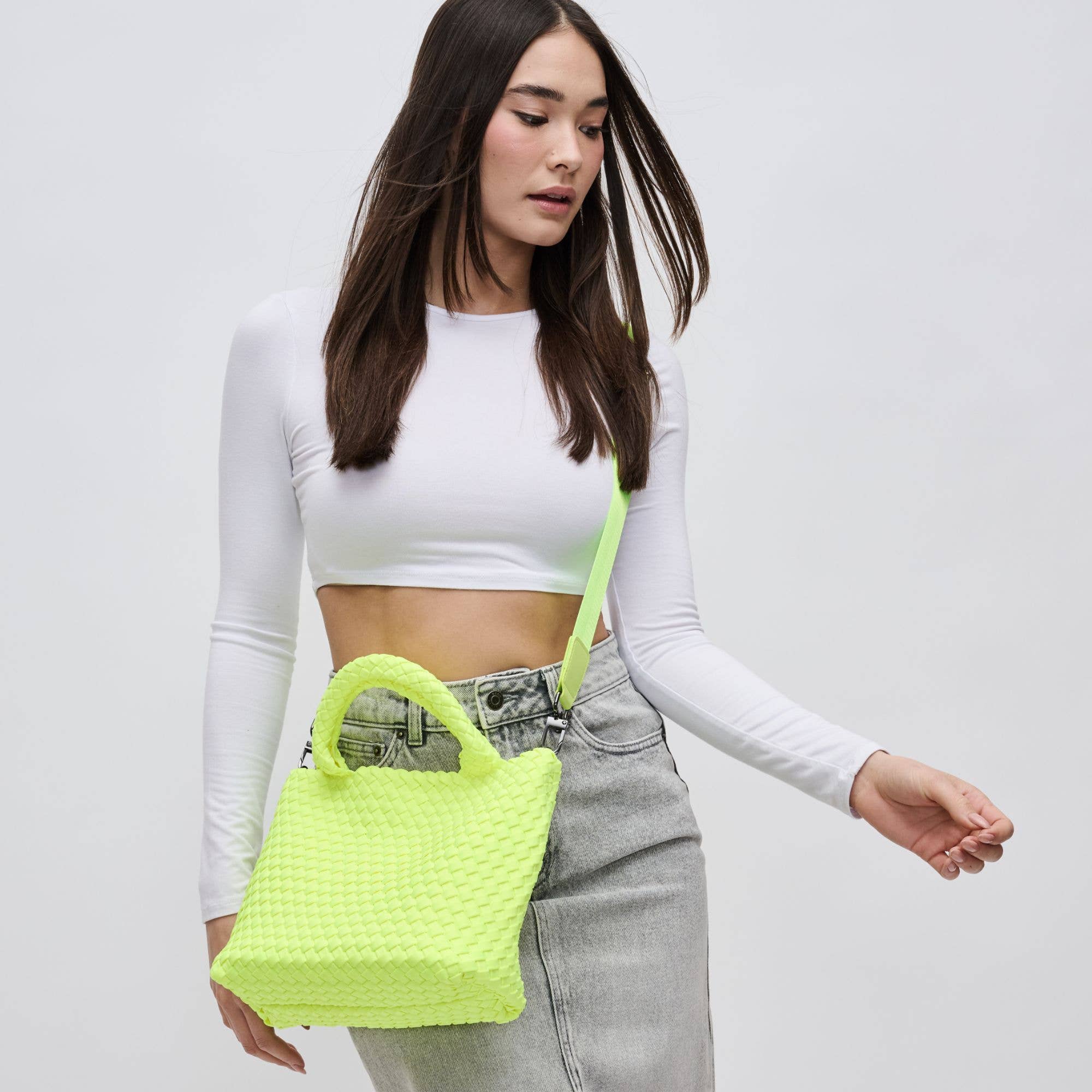Sky's The Limit - Small Woven Neoprene Crossbody: Wine