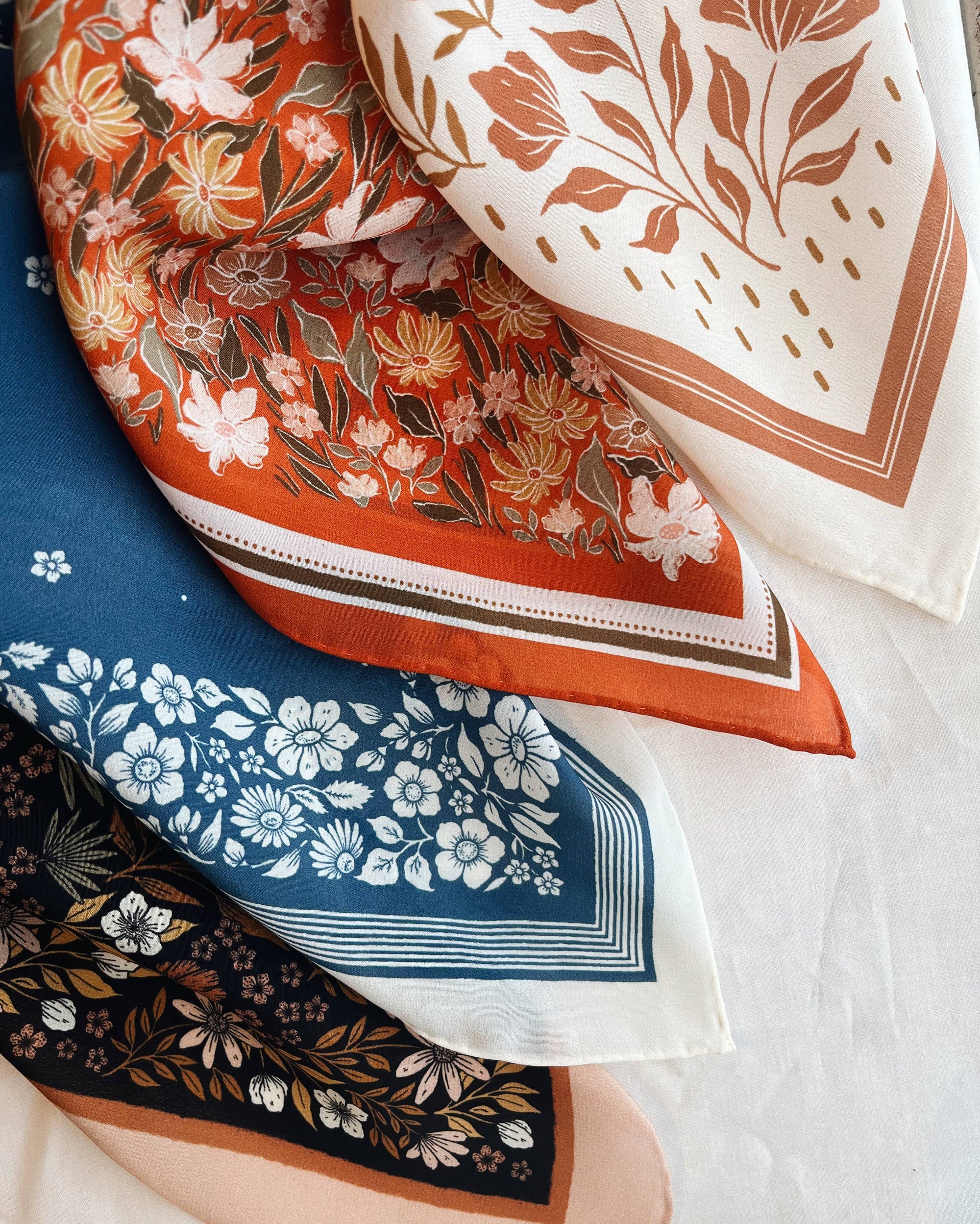 Silk Bandana Scarf - Desert
