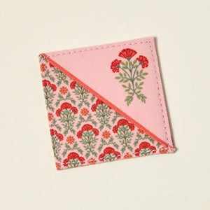 Corner Keeper Fabric Bookmark–Everbloom Dusty Rose