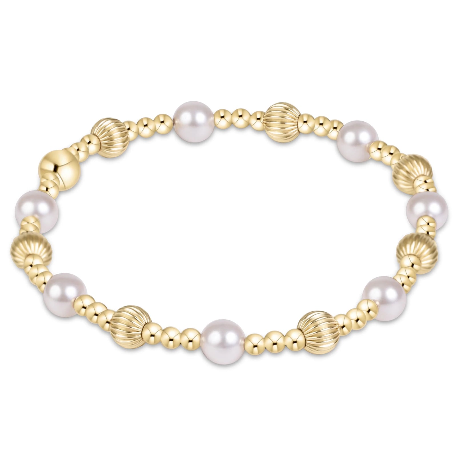 Dignity Sincerity Gold 5mm bracelet - pearl