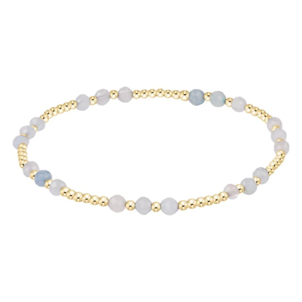 Joy Gemstone 3mm Bracelet - aquamarine