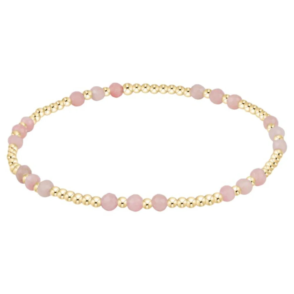 Joy Gemstone 3mm Bracelet - pink opal