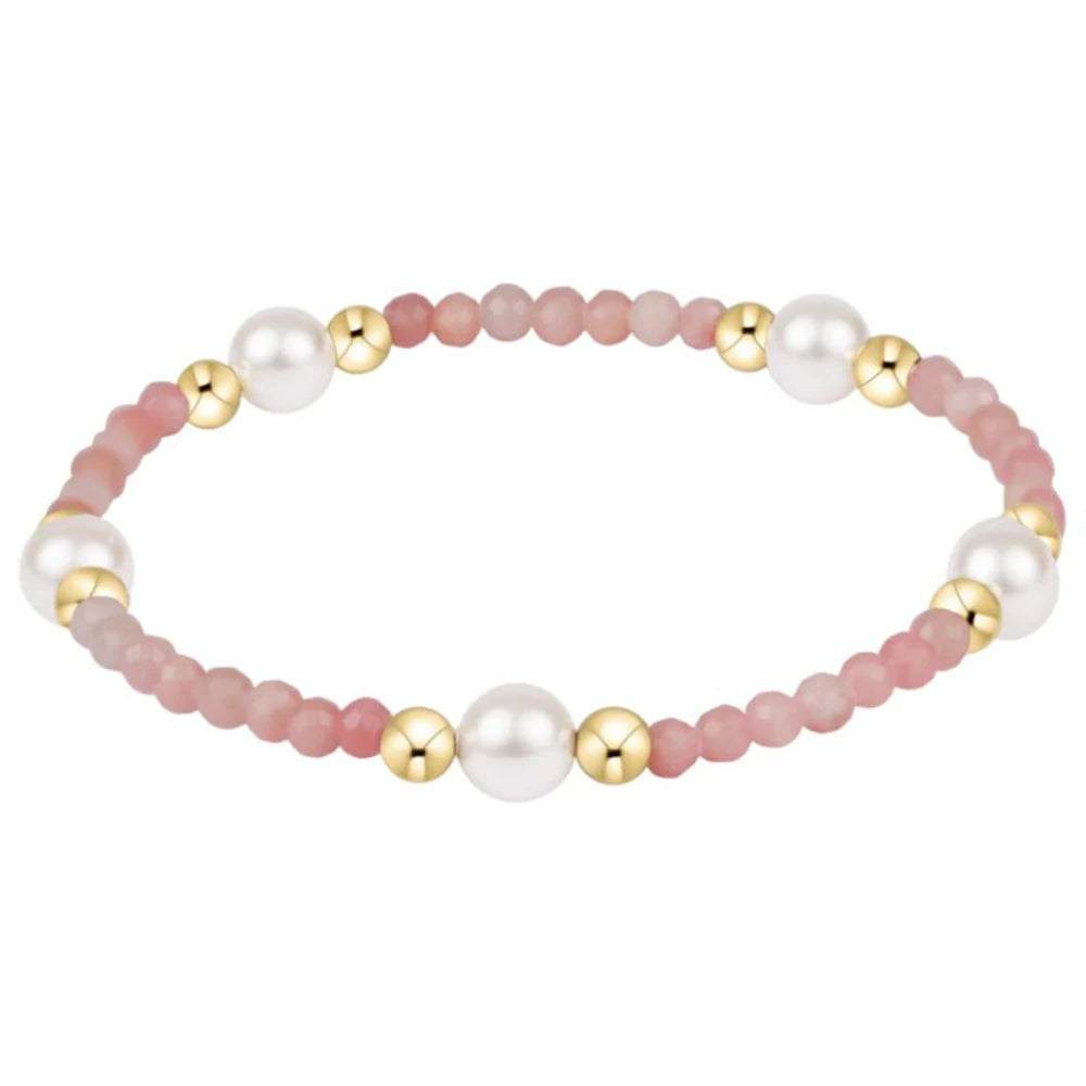 Purpose Pearl 6mm Gemstone Bracelet - pink opal
