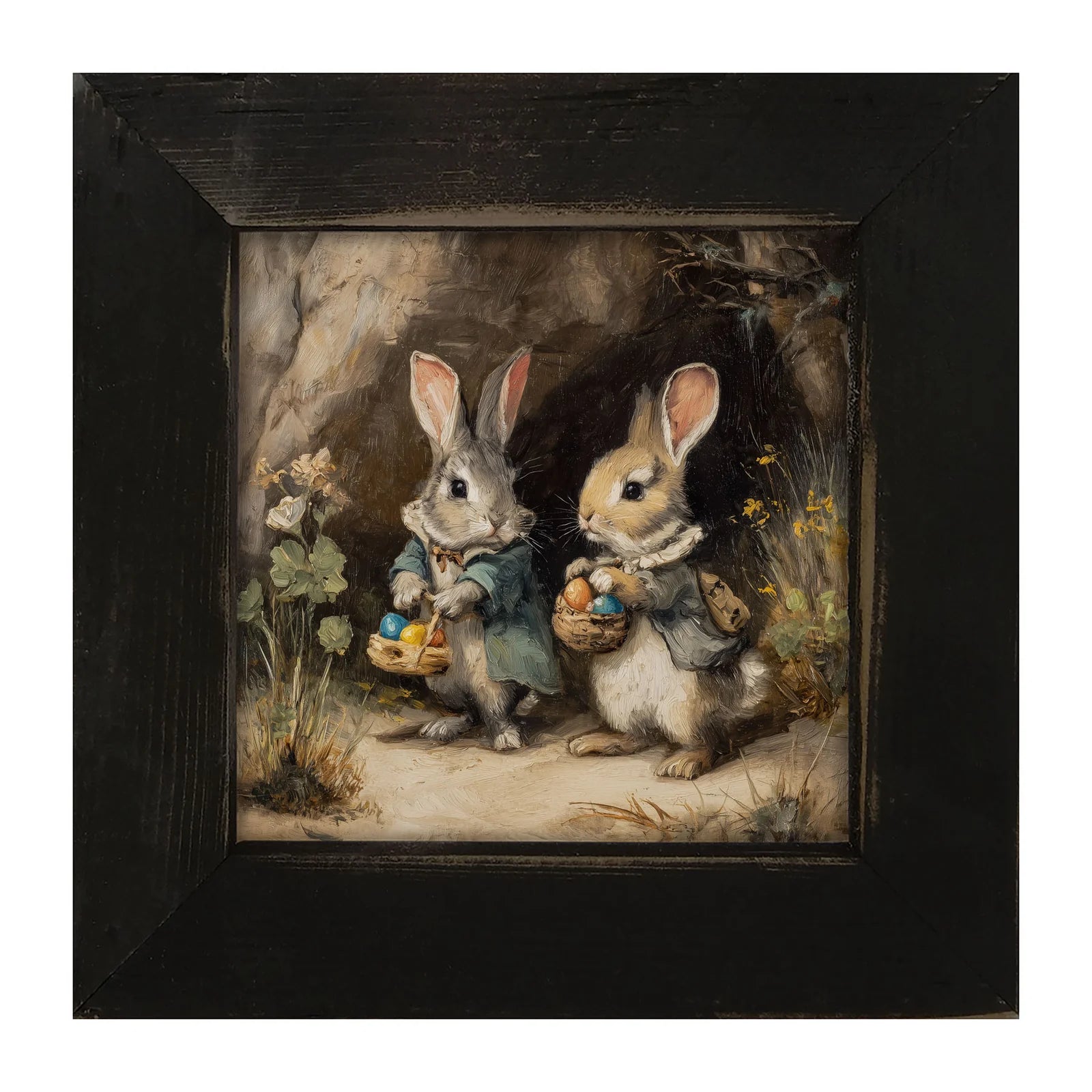 Easter Bunnies in the Country Framed Art
