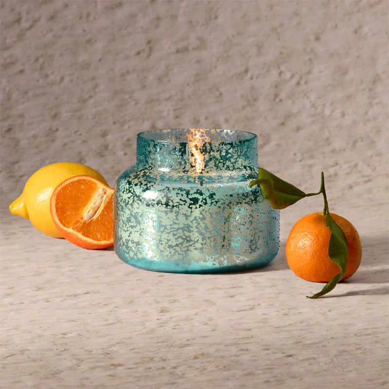 Blue Textured Mercury Volcano Candle