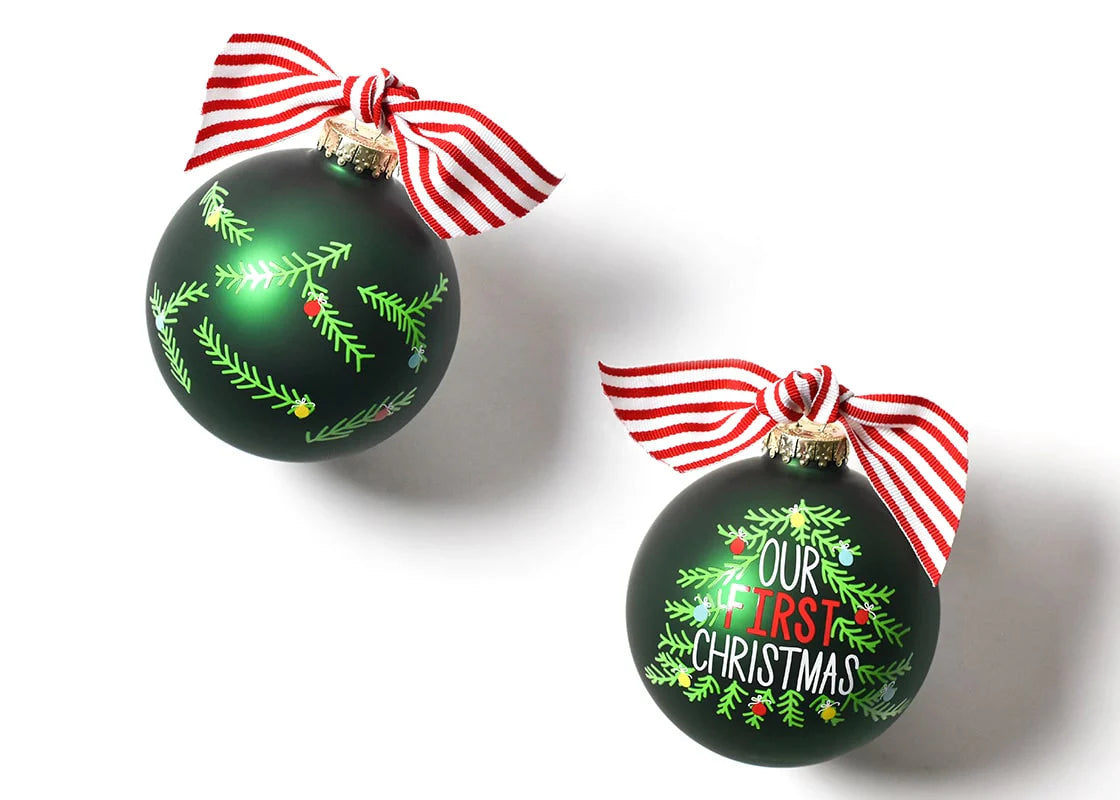Our First Christmas Glass Ornament