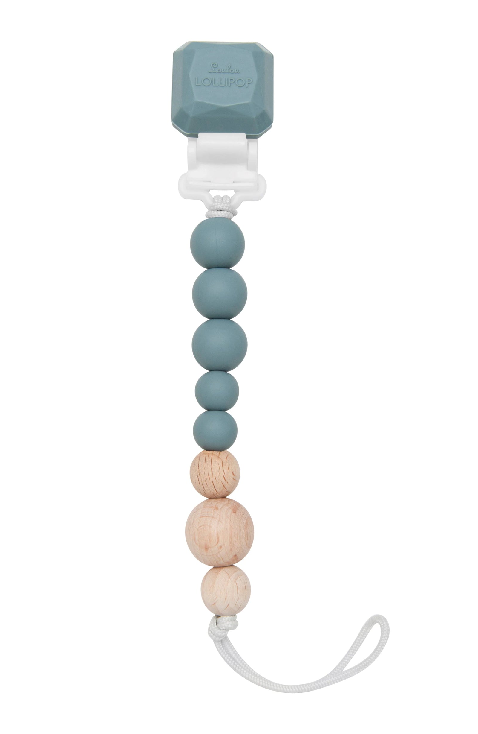 Color Pop Pacifier Clip - slate