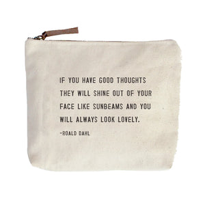 Always Look Lovely Canvas Zip Bag
