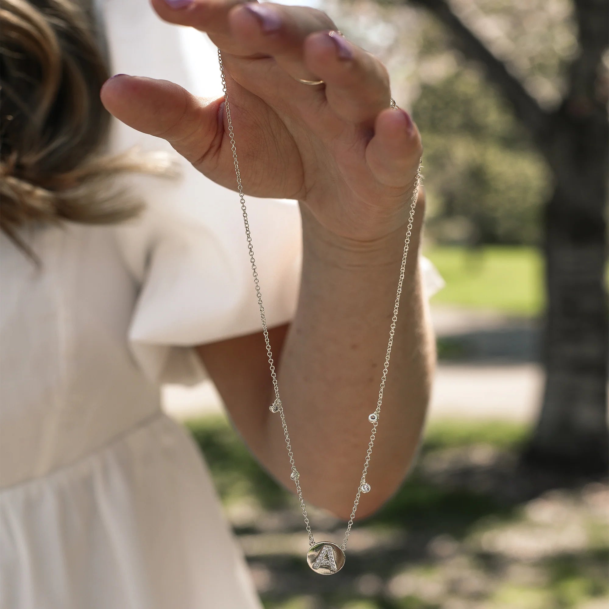 Circle Initial Necklace