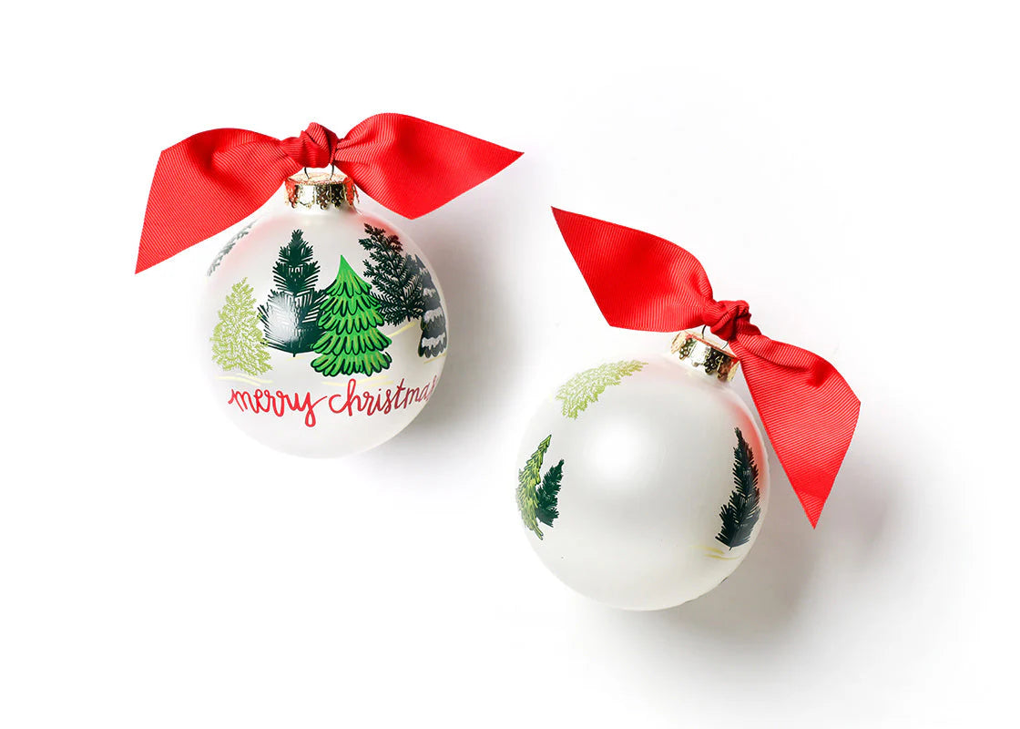 Friendly Firs Glass Ornament