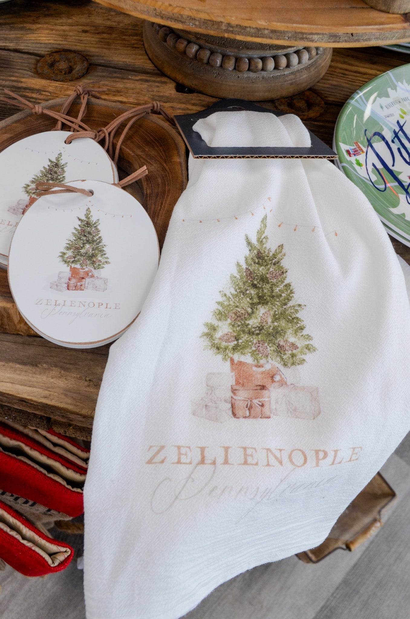 Zelienople Christmas Tree Tea Towel