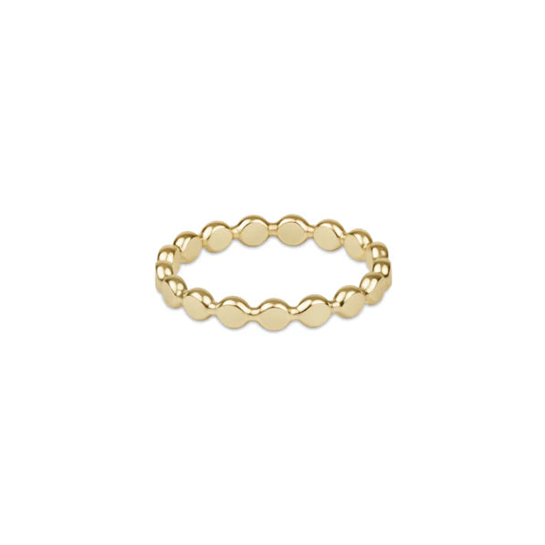 Classic Gold 2.5mm Beaded Disc Ring