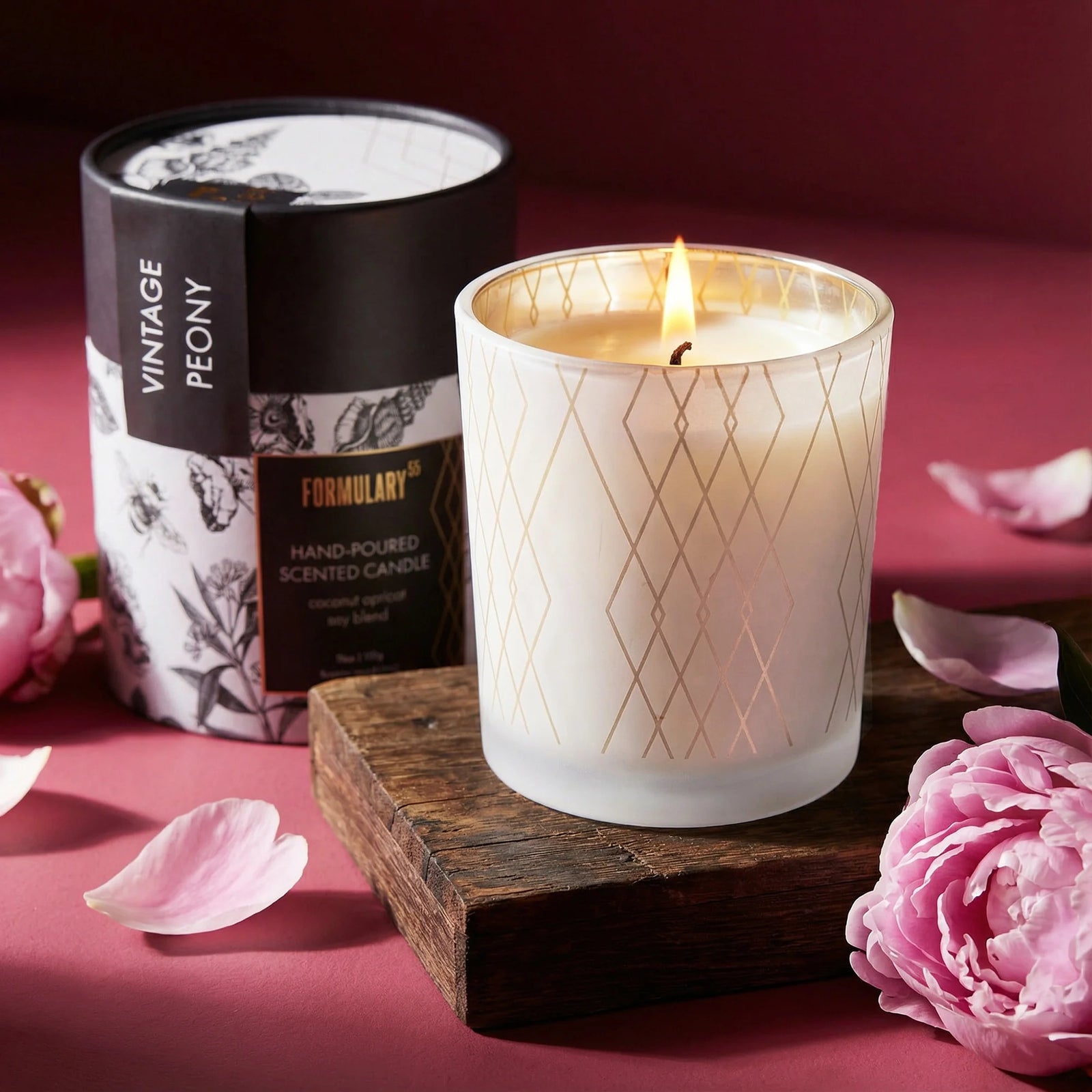 Vintage Peony Glow Candle
