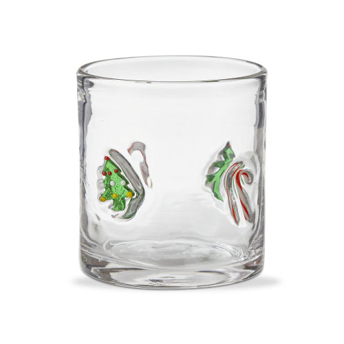 Candy Cane and Tree Glass