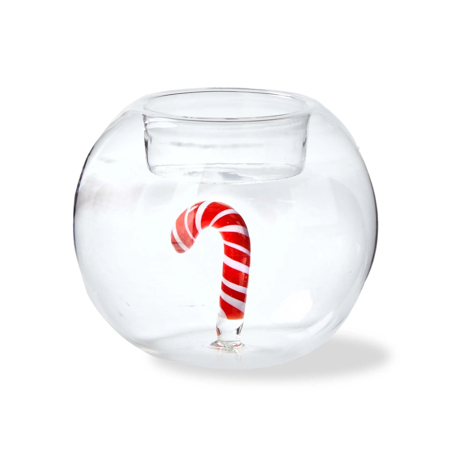 Candy Cane Globe Tealight Holder