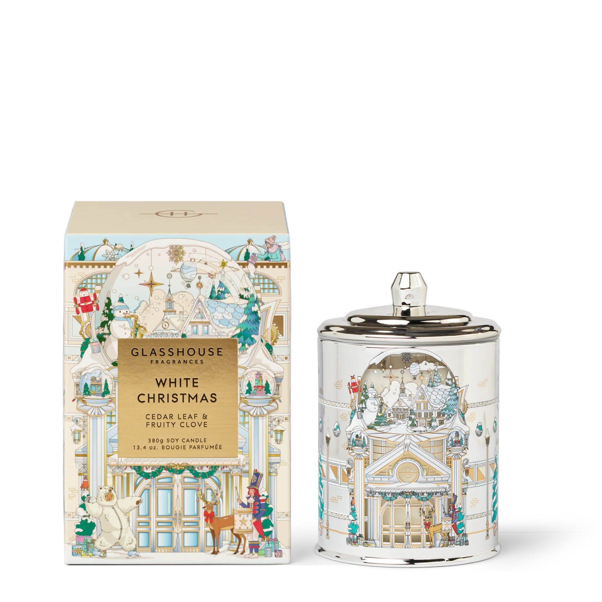 White Christmas Candle