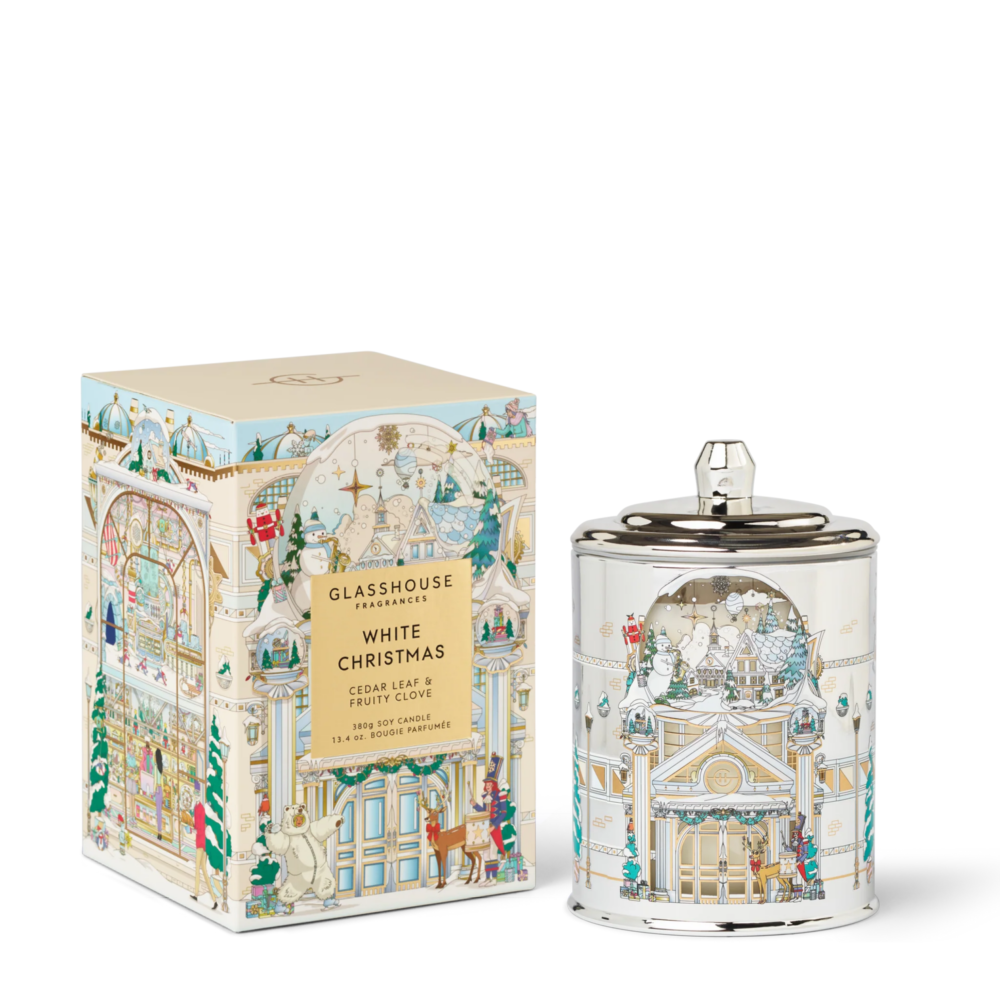 White Christmas Candle