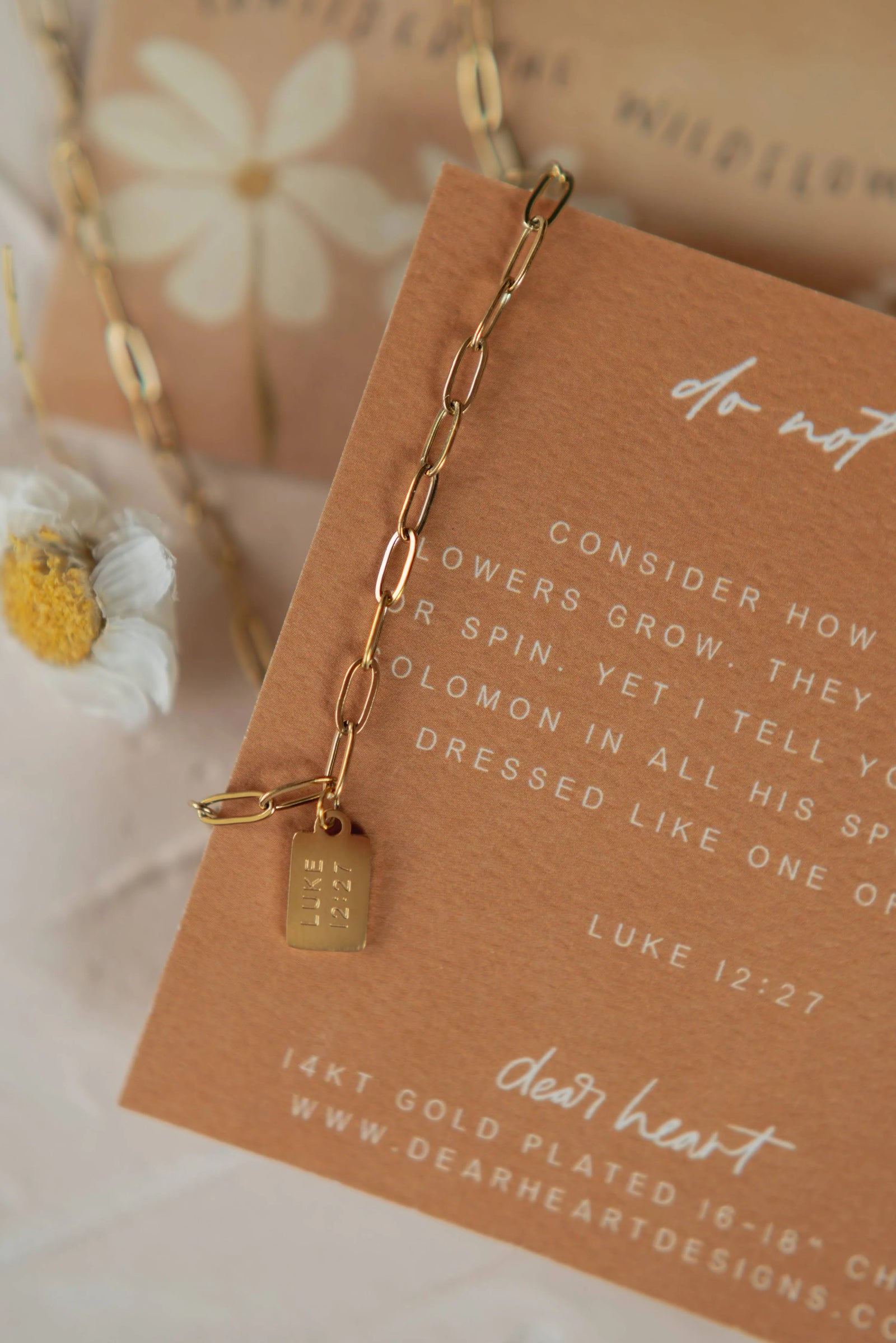 Do Not Worry Tag Necklace