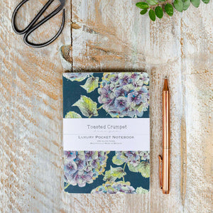 Hydrangea Lined Pocket Notebook