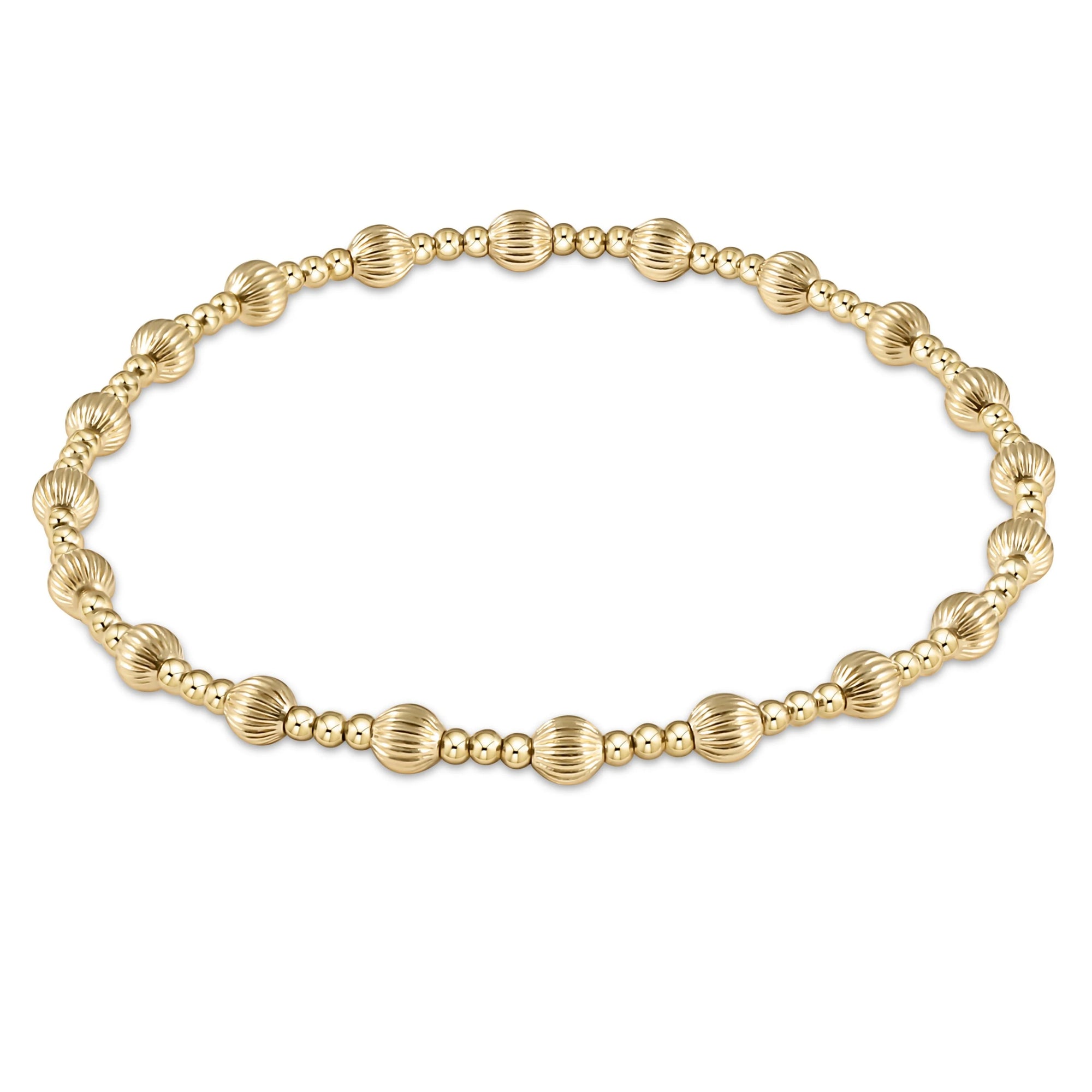 Dignity sincerity pattern 4mm bead bracelet