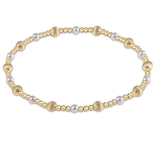 Dignity sincerity pattern 4mm bead bracelet - moonstone