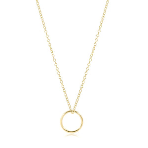 16" NECKLACE GOLD - HALO GOLD CHARM