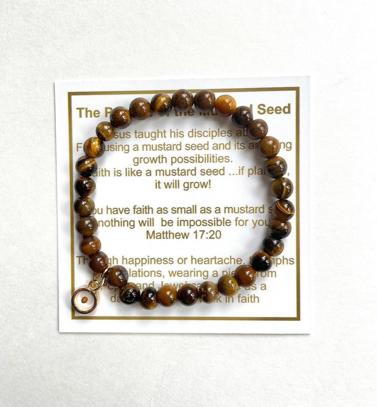 Mustard Seed Bracelet - Tiger's Eye