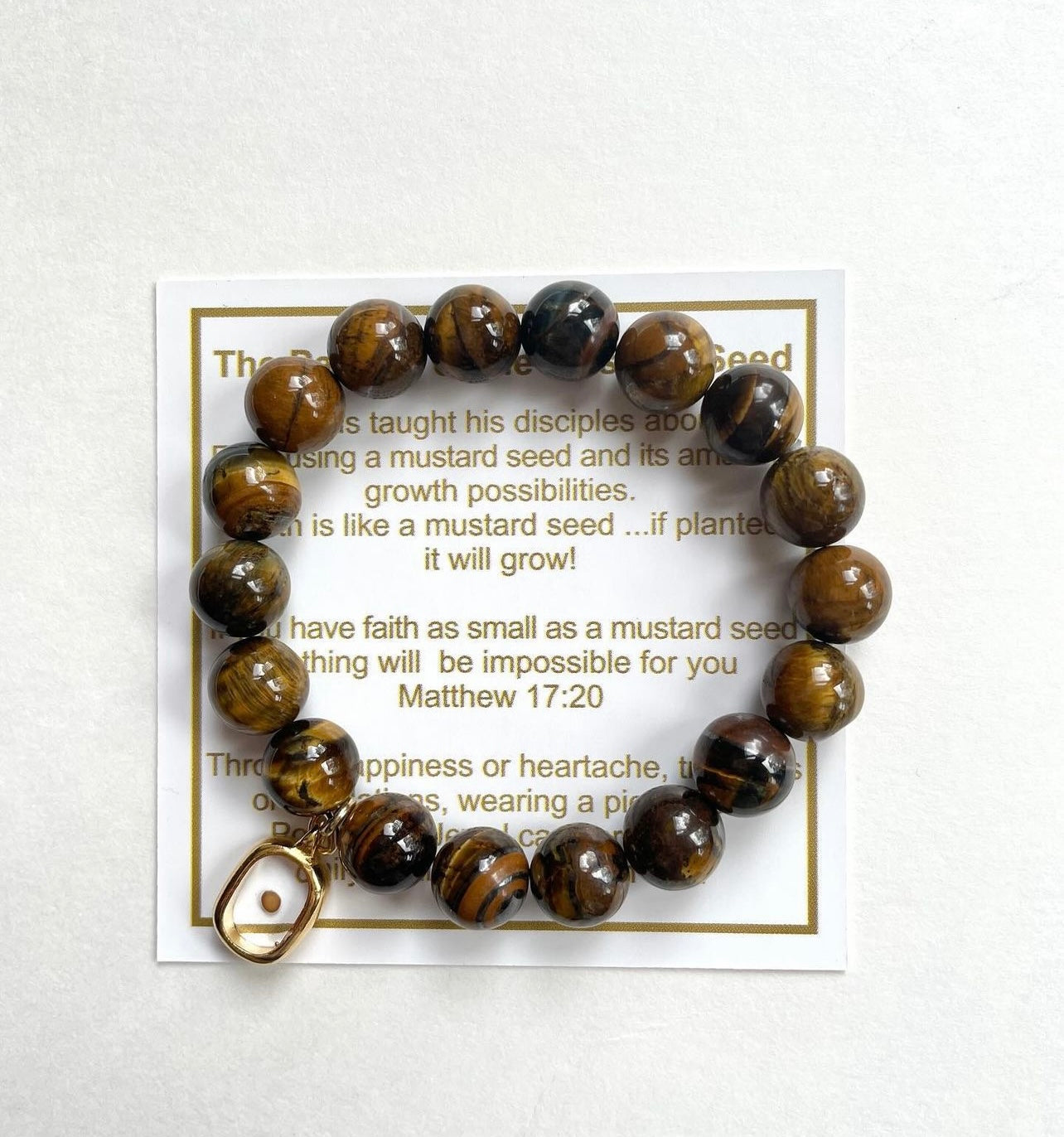 Mustard Seed Bracelet - Tiger's Eye