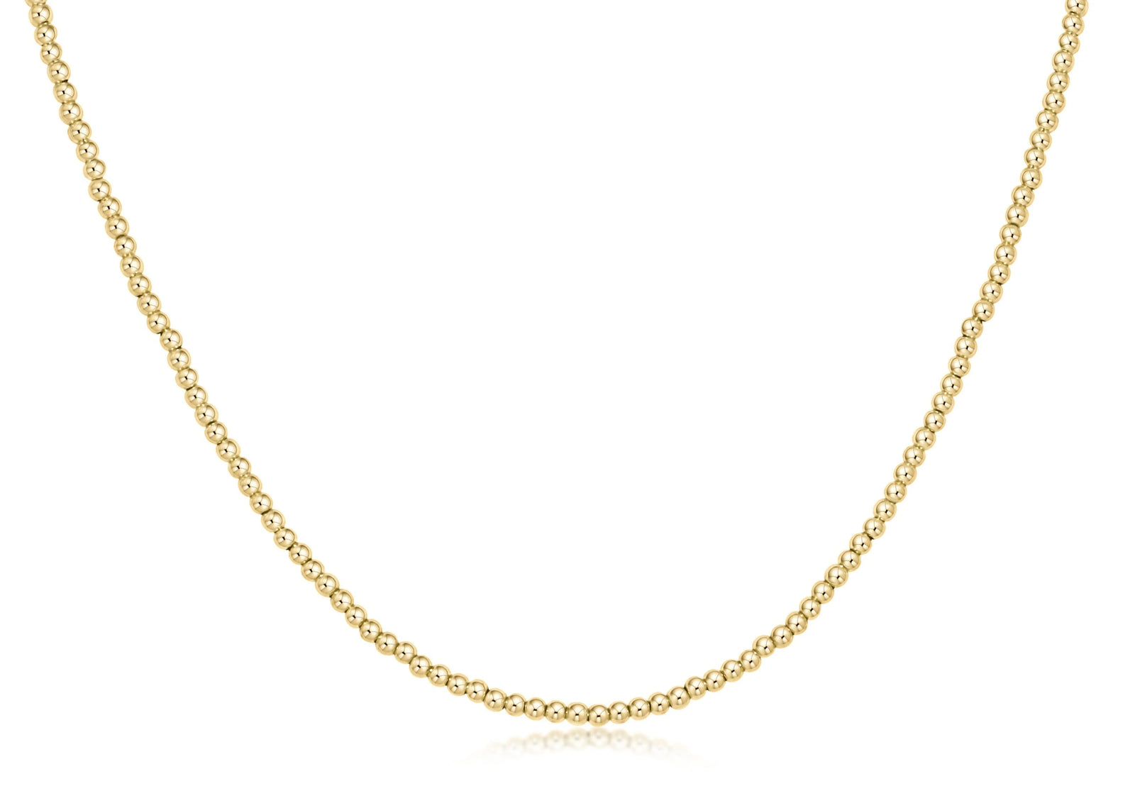 15" Choker classic gold 2mm bead