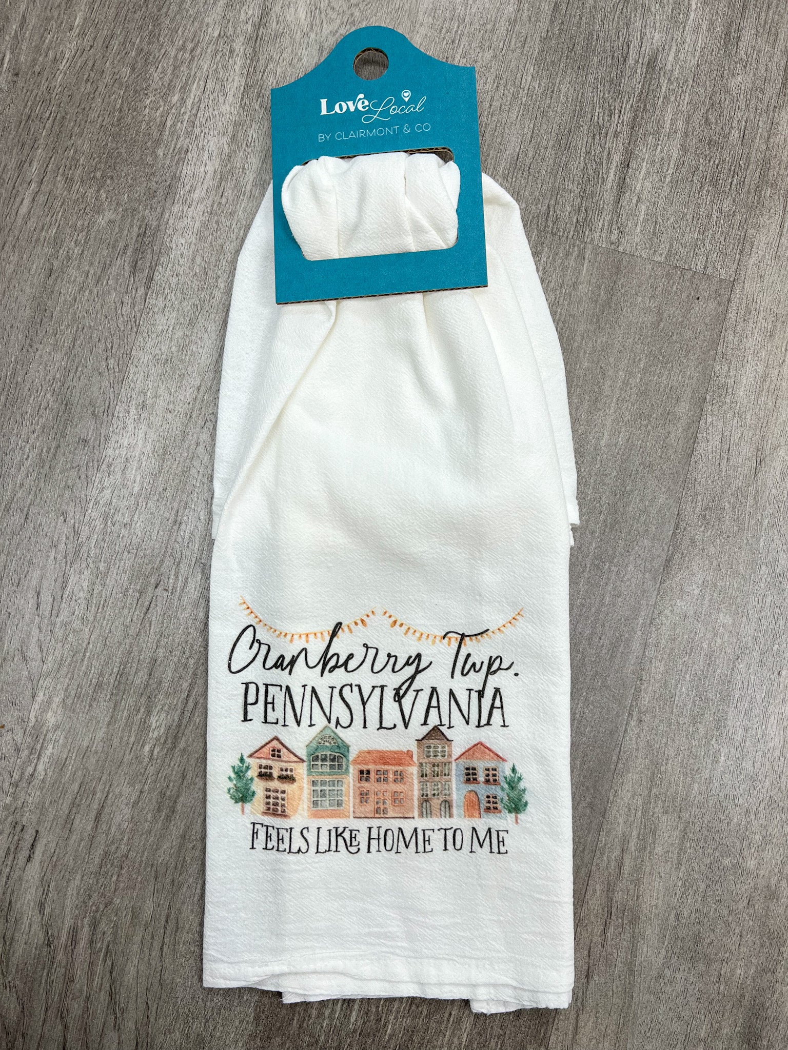 Feels Like Home Cranberry Tea Towel