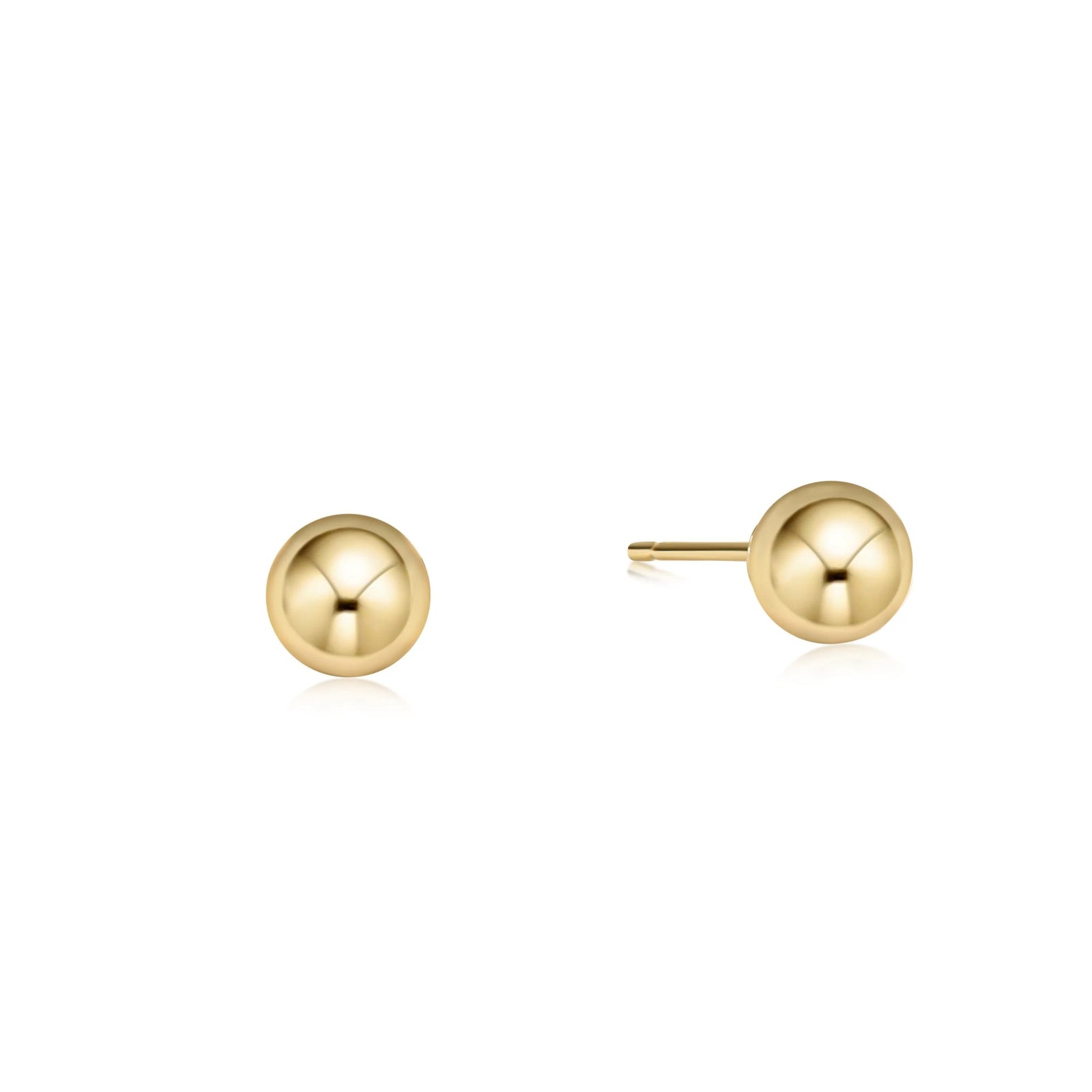 Classic 6mm ball stud earrings - gold