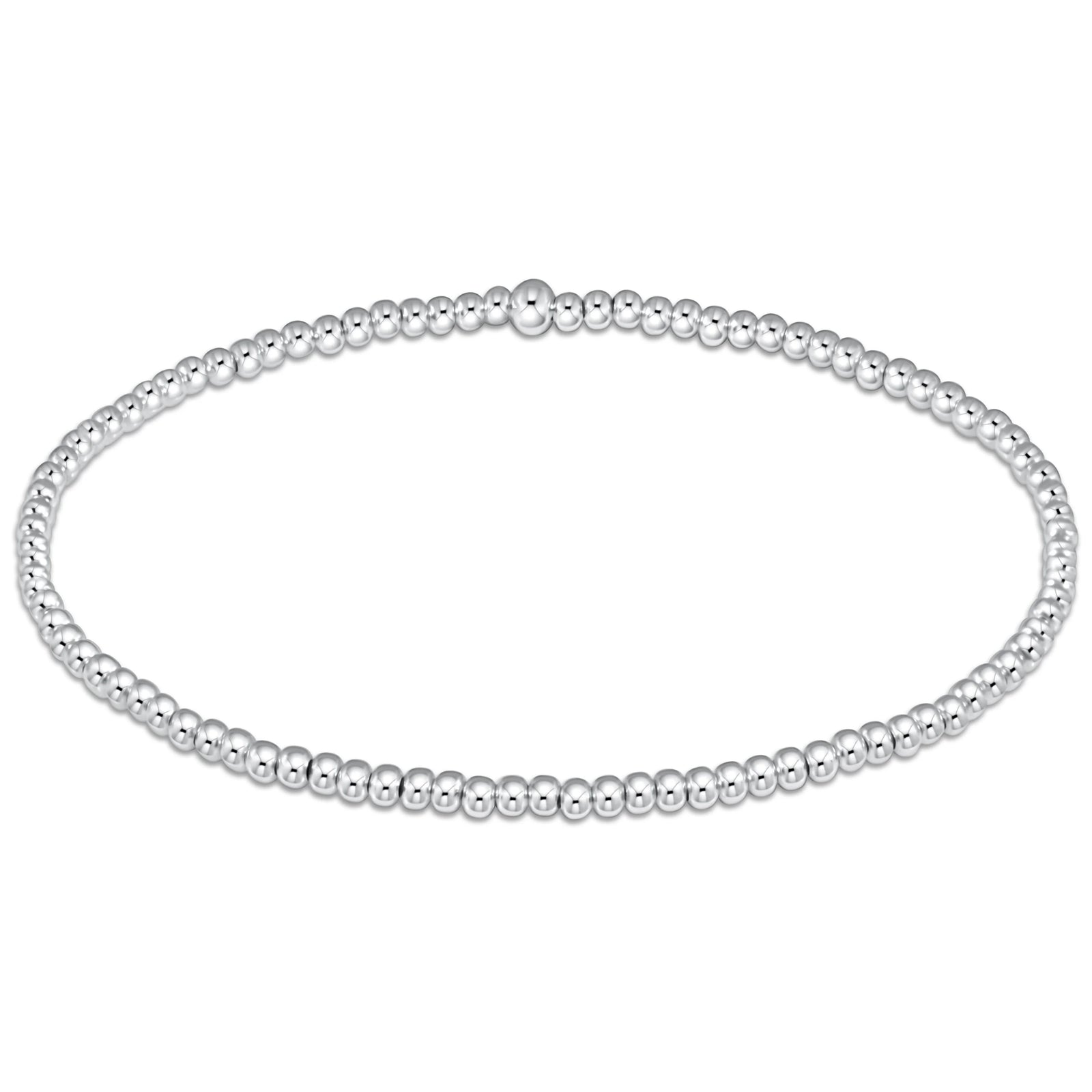 Classic sterling 2mm bead bracelet