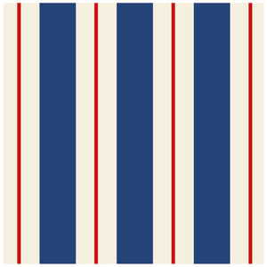 Navy & Red Awning Stripe Cocktail Napkins