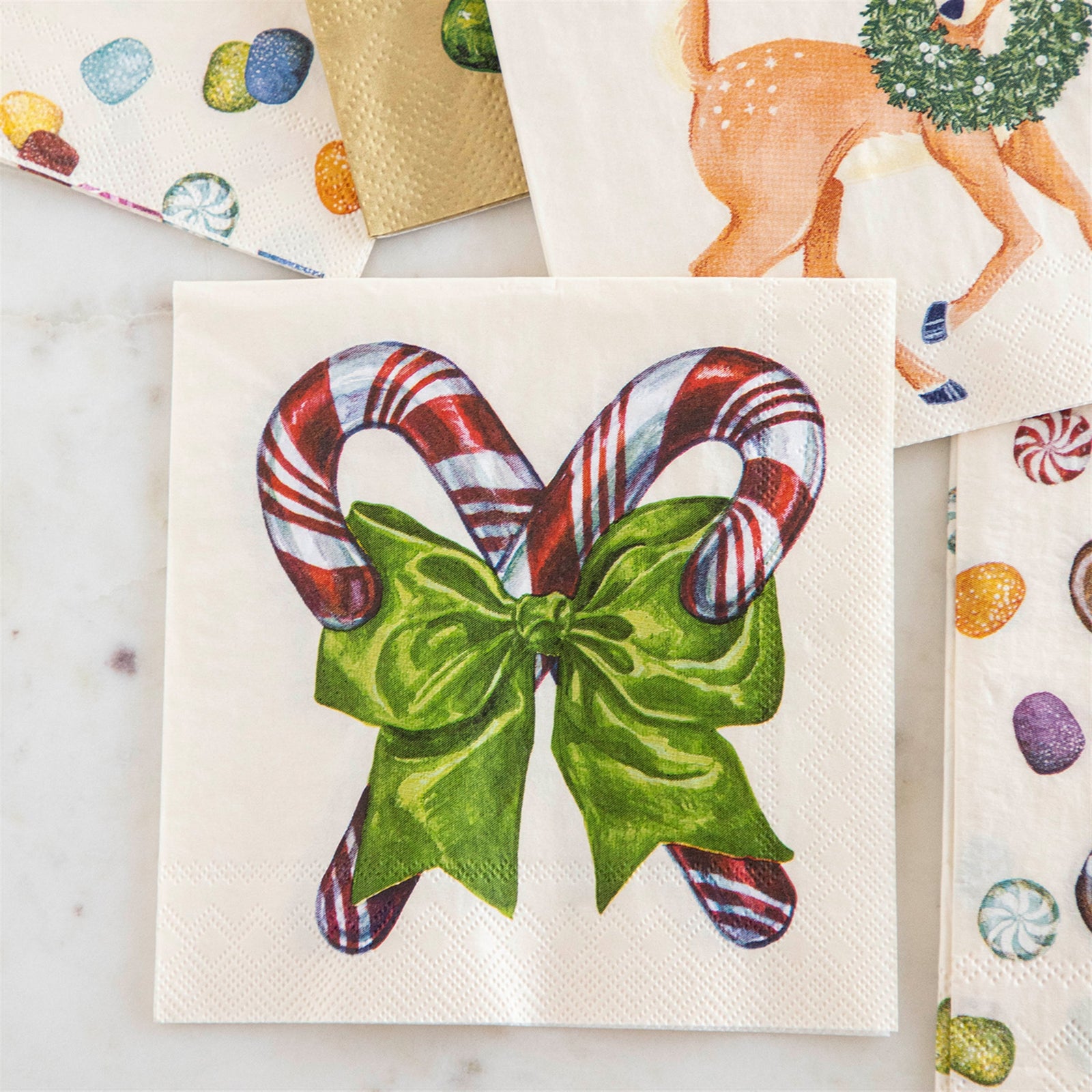 Candy Cane Cocktail Napkins