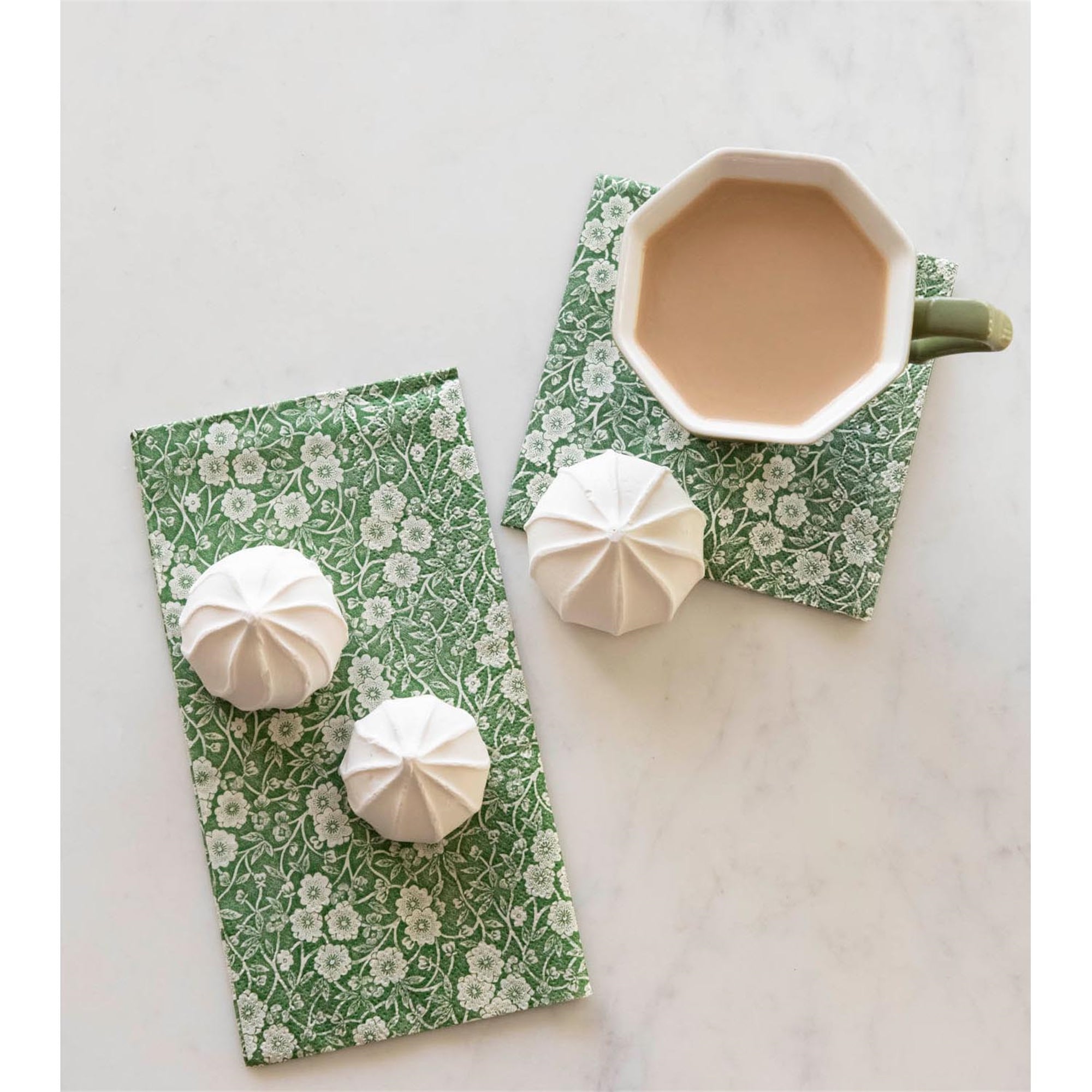 Green Calico Guest Napkins