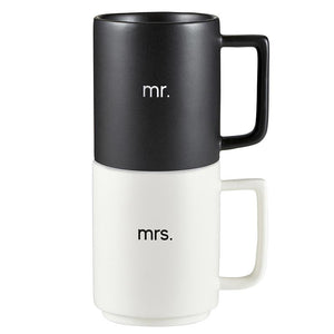 Mr. and Mrs. Stackable Mug Set